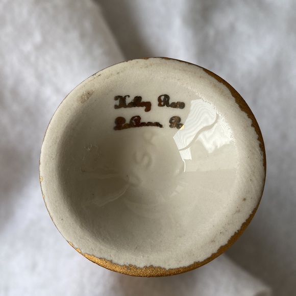 Holley Ross Weeping Gold Splatter Bud Vase Vintage - Picture 8 of 10